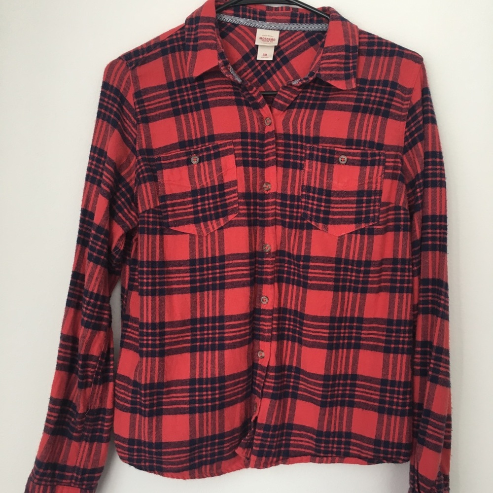 Red & navy flannel